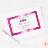 Etiketten voor roze en witte producten Floral Roos (Envelop)