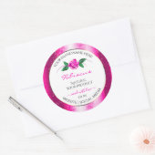 Etiketten voor roze en witte producten Floral Roos (Envelop)