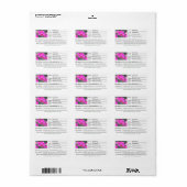 Etiketten voor roze orchidee-bloementjes. (Full Sheet)