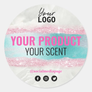 Etiketten voor spa en huidroze blauw