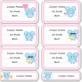 Etiketten voor sticker op school (Cute Rat) (Voorkant)