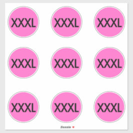 Etiketten voor Stickers met kledinggrootte