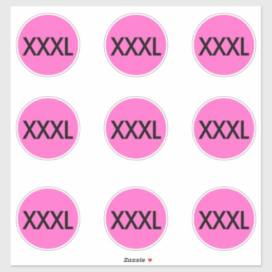 Etiketten voor Stickers met kledinggrootte (Vel)