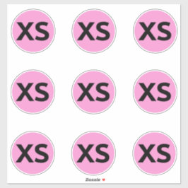Etiketten voor Stickers met kledinggrootte