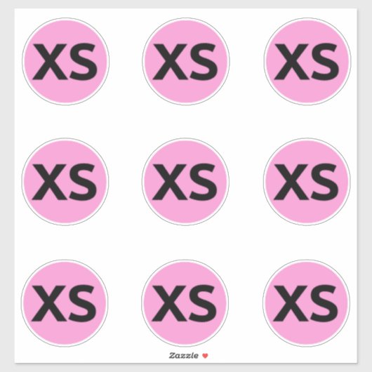 Etiketten voor Stickers met kledinggrootte (Vel)