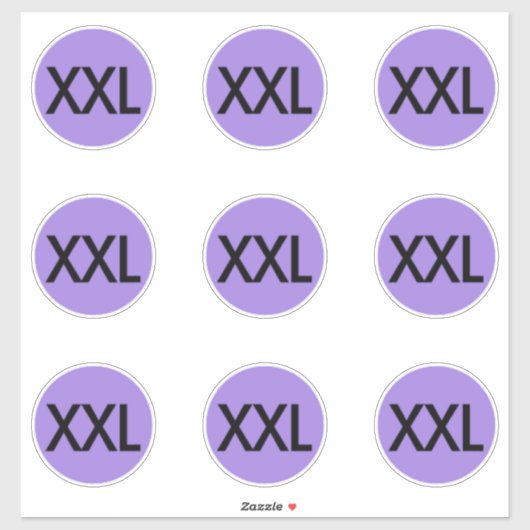 Etiketten voor Stickers met kledinggrootte (Vel)