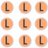 Etiketten voor Stickers met kledinggrootte (Voorkant)