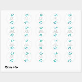 Etiketten voor "Turquoise Blue Leaves" (Vel)