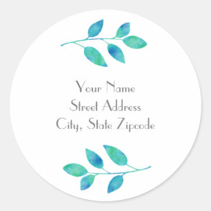 Etiketten voor "Turquoise Blue Leaves"