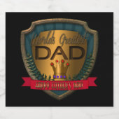 Etiketten voor vaderdag | De grootste vader ter we (Enkel label)