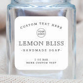 Etiketten voor vierkante logo-producten met witte 