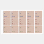 Etiketten voor voedselverpakkingen labels (Vel)