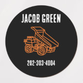 Etiketten voor waterdichte cirkelvormige Sticker (Design 2)