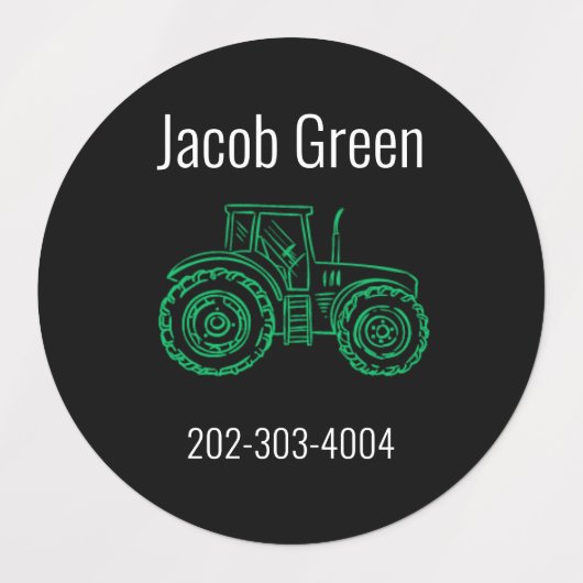 Etiketten voor waterdichte cirkelvormige Sticker (Design 1)