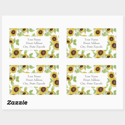 Etiketten voor "Waterverf & pen - zonnebloempitten (Vel)