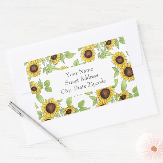 Etiketten voor "Waterverf & pen - zonnebloempitten (Envelop)