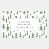 Etiketten voor 'Waterverf pine Tree' (Voorkant)