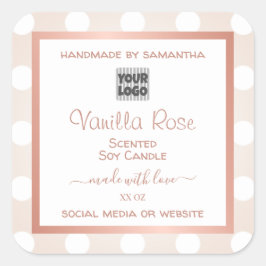 Etiketten voor witte en roze productverpakking met