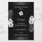 Etiketten voor zwart-wit product Hawaiian Flowers (Enkel label)