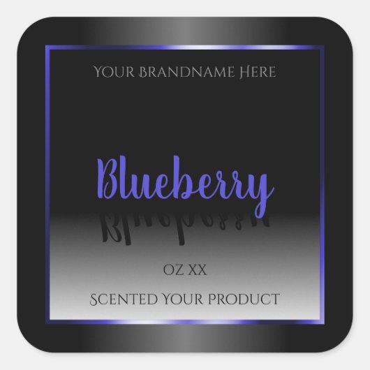 Etiketten voor zwart-wit product Shimmery Blue Lij (Voorkant)