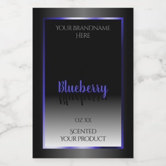 Etiketten voor zwart-wit product Shimmery Blue Lij (Enkel label)