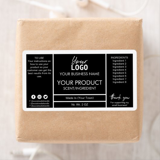 Etiketten voor zwarte en witte homemade (Insitu)