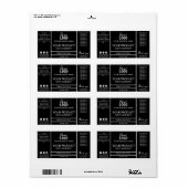 Etiketten voor zwarte en witte homemade (Full Sheet)