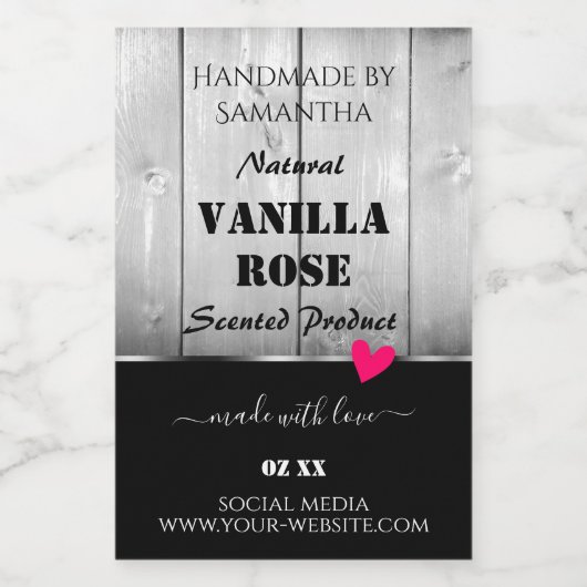 Etiketten voor zwarte en witte houten korrels - Ha (Enkel label)