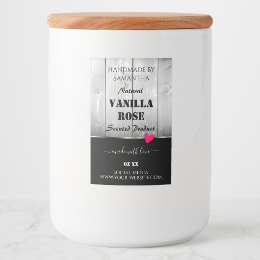 Etiketten voor zwarte en witte houten korrels - Ha (Voorkant)