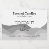 Etiketten voor zwarte en witte kaarsen (Enkel label)