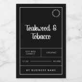 Etiketten voor zwarte en witte kaarsen (Enkel label)