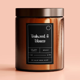 Etiketten voor zwarte en witte kaarsen