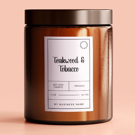 Etiketten voor zwarte en witte kaarsen