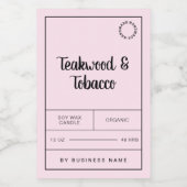 Etiketten voor zwarte en witte kaarsen (Enkel label)