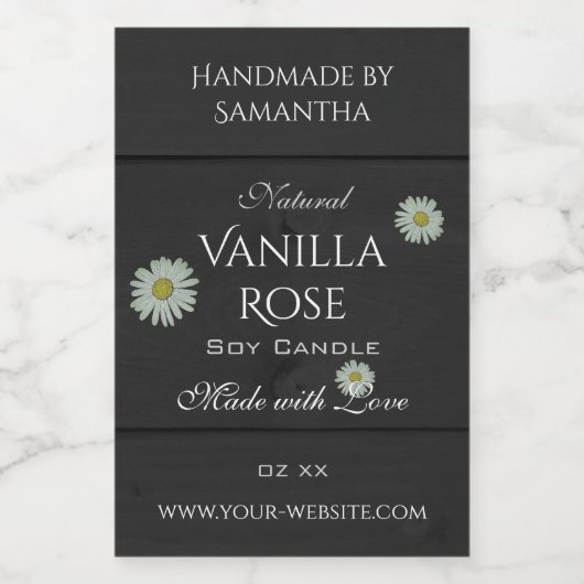 Etiketten voor zwarte houten korrels Verpakking Da (Enkel label)