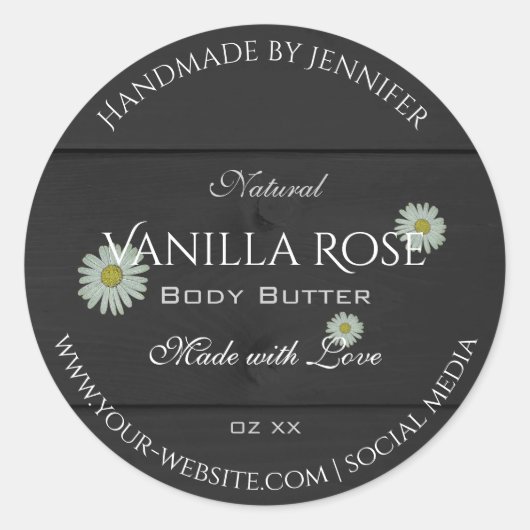 Etiketten voor zwarte houten korrels Verpakking Da (Voorkant)