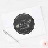 Etiketten voor zwarte houten korrels Verpakking Da (Envelop)