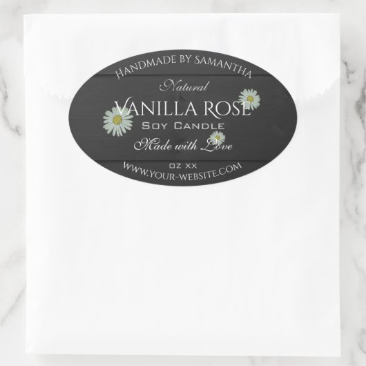 Etiketten voor zwarte houten korrels Verpakking Da (Tas)