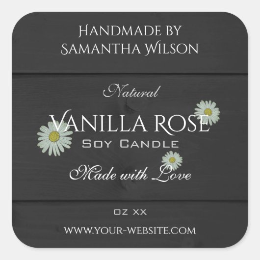 Etiketten voor zwarte houten korrels Verpakking Da (Voorkant)