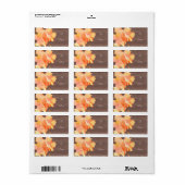 Etiketten waterverf Autumn Leaf Thanksgiving (Full Sheet)