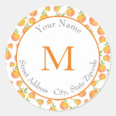 Etiketten "Waterverf pomkin Pattern 3" (Voorkant)