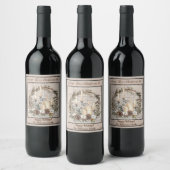 Etiketten wijnset van 6 thema Kerstmis 01 (Flessen)