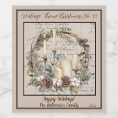 Etiketten wijnset van 6  thema Kerstmis 01 (Enkel label)