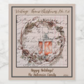 Etiketten wijnset van 6  thema Kerstmis 02 (Enkel label)