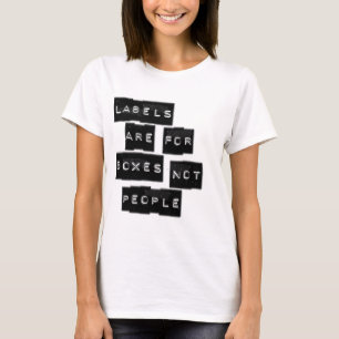 Etiketten zijn voor dozen en niet voor mensen t-shirt