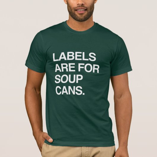 ETIKETTEN ZIJN VOOR SOEPDOZEN T-SHIRT (Voorkant)
