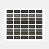 Etiketten - zwarte moderne achtergrond labels (Vel)