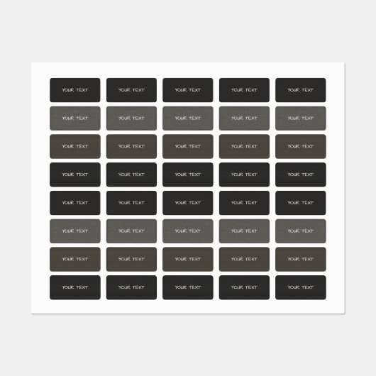 Etiketten - zwarte moderne achtergrond labels (Vel)