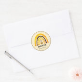 Etikettering honinghoninghoning bij honingbijen ronde sticker (Envelop)