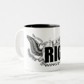 ETIKETTERING RECHTSGEWICHT EXTREMIST F kopie Tweekleurige Koffiemok (Voorkant links)